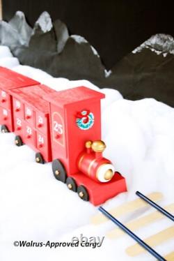 Pottery Barn Kids Wooden Train Advent Calendar -nib- All Aboard For Fun Décor