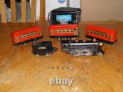 Prewar American Flyer Passenger Train Set Steam Engine Tender 2-1211 1-1212 Cars