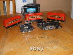 Prewar American Flyer Passenger Train Set Steam Engine Tender 2-1211 1-1212 Cars