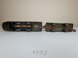 Prewar Marx Army Supply Train #500 Locomotive & Tender, Radio Car, Official Car