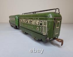 Prewar Marx Army Supply Train #500 Locomotive & Tender, Radio Car, Official Car