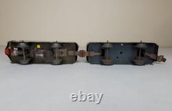 Prewar Marx Army Supply Train #500 Locomotive & Tender, Radio Car, Official Car