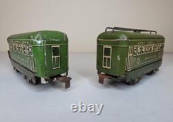 Prewar Marx Army Supply Train #500 Locomotive & Tender, Radio Car, Official Car