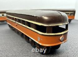 RARE Mid West Plating Aluminum Toy Railroad Train 3 Cars & Locomotive Freeport