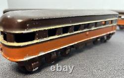 RARE Mid West Plating Aluminum Toy Railroad Train 3 Cars & Locomotive Freeport