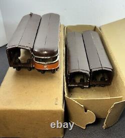 RARE Mid West Plating Aluminum Toy Railroad Train 3 Cars & Locomotive Freeport