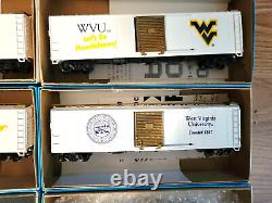 RARE West Virginia FootballMountaineers RailroadTrain Set WVU Antique Old Cars