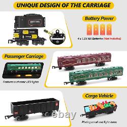 ROGALALY Train Set for Kids, Steam Locomotive withCoal Car, Passenger