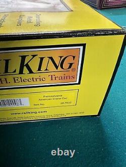 Rail King Pannsylvania American Crane Train Car 30-7932 0-27 Gauge Nib