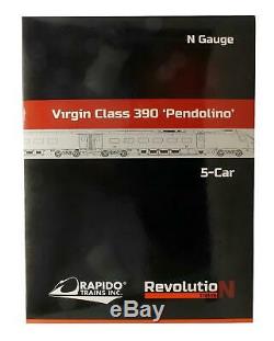 Rapido / Revolution Trains'n' Gauge Virgin Class 390'pendolino' 5 Car Set