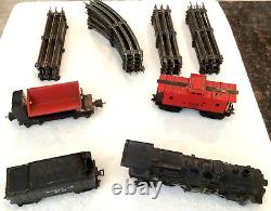 Rare Marx 1829 Smoker O Train Set 3 Pieces + Lionel Dump Car + Track UNTESTED