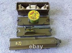 Rare Marx prewar ARMY Floor Train 4-Car Metal Wood Wheels 1940 wyandotte marx