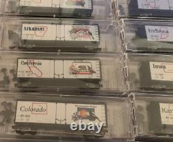 Rare Micro-Trains N Scale 50 U. S. State Car, 2 Locomotive, Caboose Complete Set