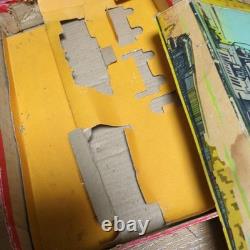 Rare VTG 1950s Bandai Japanese Tin Steam Locomotive Train Set with Tracks Station