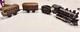 Rare Vintage Prewar Bing Wind-up Locomotive Train Toy With (3) Tin Litho Cars
