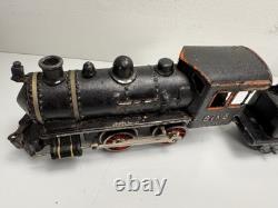 Rare Vintage Prewar BING Wind-Up Locomotive Train Toy with (3) Tin Litho Cars