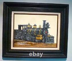 Reno Locomotive Train No 11 Oil Painting by FRANK WALCUTT, 24x20, Stunning
