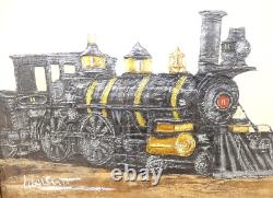 Reno Locomotive Train No 11 Oil Painting by FRANK WALCUTT, 24x20, Stunning