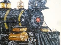 Reno Locomotive Train No 11 Oil Painting by FRANK WALCUTT, 24x20, Stunning