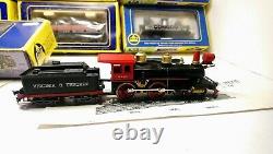 Rivarossi/AHM HO Train V&TRR Reno 4-4-0 Steam Locomotive/Tender 8 OLD Time Cars