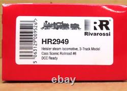 Rivarossi Hr2949 Heisler Steam Locomotive 2-truck Model Cass Scenic Rr #6 Ho