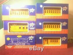 Set Of (6) USA Trains With Locomotive Caboose And Passenger Cars-docksider Loco