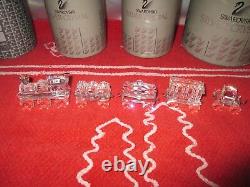 Swarovski Crystal Five Piece Train LOT- Tanker, Locomotive, Petrol, Tender Car