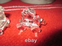 Swarovski Crystal Five Piece Train LOT- Tanker, Locomotive, Petrol, Tender Car