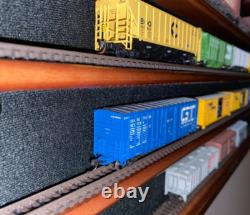 Train Display Case N Scale Cabinet Railroad Car Locomotive Collection USA Frame