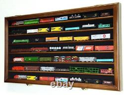 Train Display Case N Scale Cabinet Railroad Car Locomotive Collection USA Frame