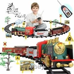 Train Set Electric Train Toy for Boys Girls with Smoke, Lights & Sound Railway