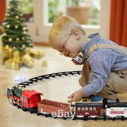 Train Set Electric Train Toy for Boys Girls with Smoke, Lights & Sound Railway