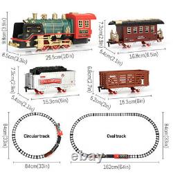 Train Set Electric Train Toy for Boys Girls with Smoke, Lights & Sound Railway