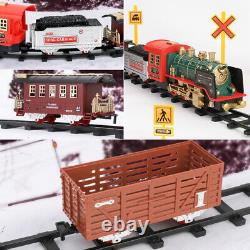 Train Set Electric Train Toy for Boys Girls with Smoke, Lights & Sound Railway