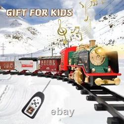 Train Set Electric Train Toy for Boys Girls with Smoke, Lights & Sound Railway