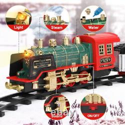 Train Set Electric Train Toy for Boys Girls with Smoke, Lights & Sound Railway