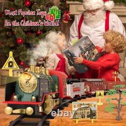 Train Set Electric Train Toy for Boys Girls with Smoke, Lights & Sound Railway