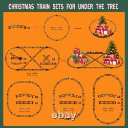 Train Set for Kids Remote Control Train Toys withSteam Locomotive, Passenger Car