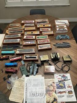 Tyco Ho Train Lot Rock Island Locomotive Rail Boxed Mega Lot