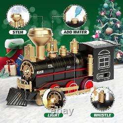 UNIH Train SetElectric Train Toys with Steam Locomotive EngineCargo Car and L