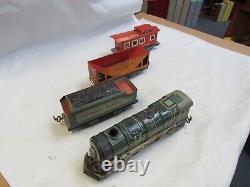 Unique Art Lines Tinplate O Gauge 4 Piece Freight Set For Repair Restoration