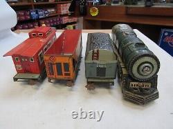 Unique Art Lines Tinplate O Gauge 4 Piece Freight Set For Repair Restoration