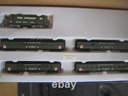 Us Army Military Train Set F3 A Loco And 4 Passenger Cars-dcc/dc/sx Sound Traxx