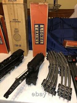 VINTAGE LIONEL TRAIN LOT 736 2671W LOCOMOTIVE TENDER CAR ETC TRACK w BOXES LOOK