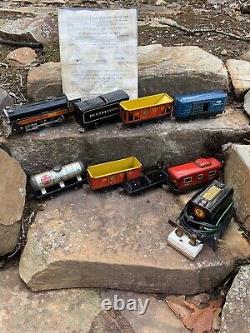 VTG Marx Trains # 3000 Steam Locomotive + Tender + 6 Cars & 709 Transformer (8E)
