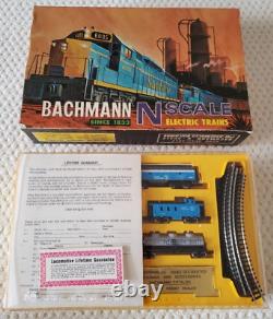 VTG NOS Buchmann F-9 Diesel 4 car electric train set withpower pack 4304- Untested