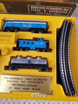 VTG NOS Buchmann F-9 Diesel 4 car electric train set withpower pack 4304- Untested