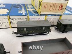 VTG Piko HO Scale Electric Train Car Lot With Locomotive Tested Works In Boxes