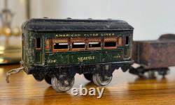 Vintage 1945 American Flyer Train Lot 300AC Locomotive, Tender, Seattle 3120 C