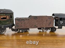 Vintage 1945 American Flyer Train Lot 300AC Locomotive, Tender, Seattle 3120 C